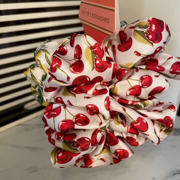 Piper K Lemon and Cherry Scrunchies Set - Picture 4 of 4